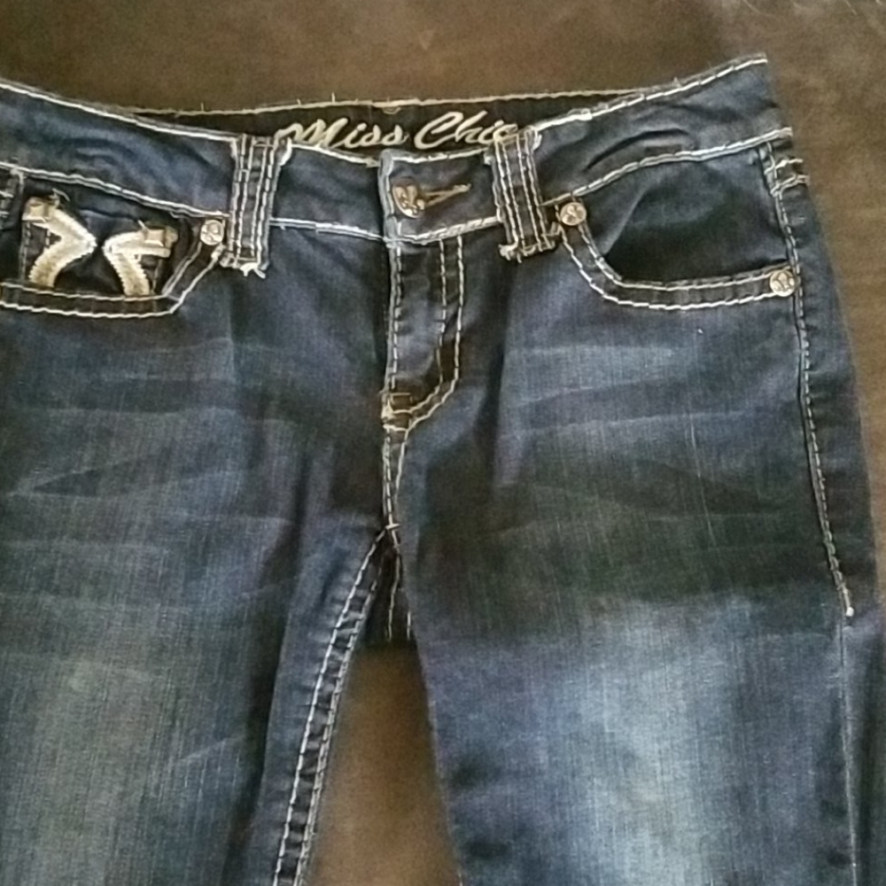 Miss chic jeans w/wht stitching